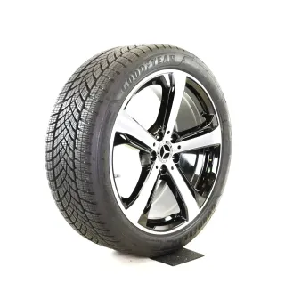 Original Mercedes C Klasse X206 ALL TERRAIN 19zoll WINTERRÄDER A2064015800 5-Arm-Desing Winterräder +rdk  Glanzschwarz-frontgedreht 7,6mm - Bild 5
