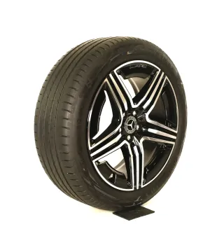Original Mercedes GLC AMG FELGEN 20zoll X254 C254 A2544010600-0700 Sommerräder + RDKS Schwarz glanz//Hochglanzpoliert vollesprofil - Bild 4