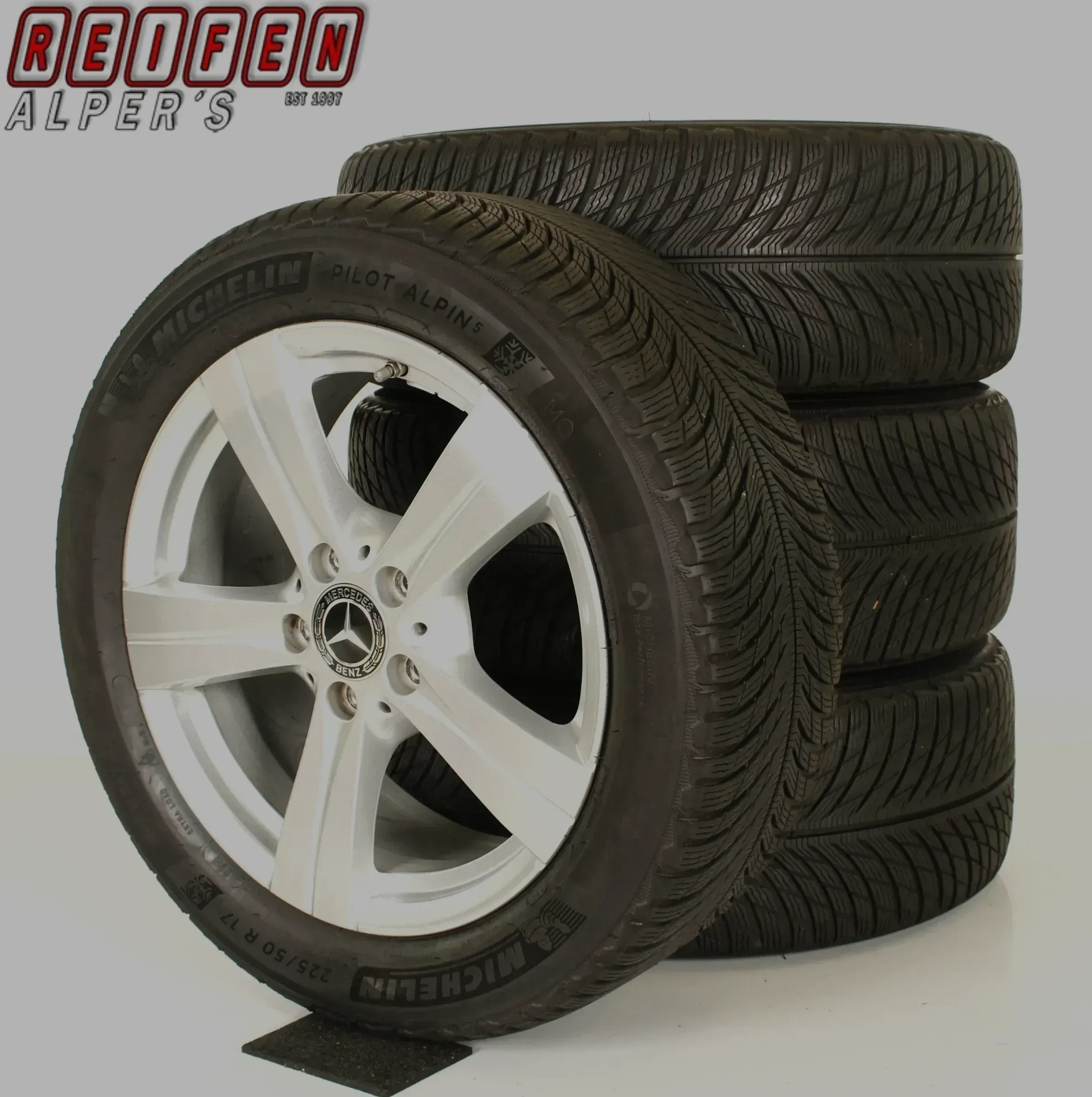 Original Mercedes C Klasse W206 S206 17zoll WINTERRÄDER A2064014500/4600 HYBRID 17 Zoll + RDKS  Silber - Bild 1