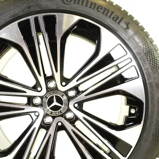 Original Mercedes E Klasse W214 S214 19 Zoll Winterräder + RDKS A2144012300/2400 7X23-W214 Schwarz//Hochglanzpoliert 8,5mm (neuwertig) - Bild 3