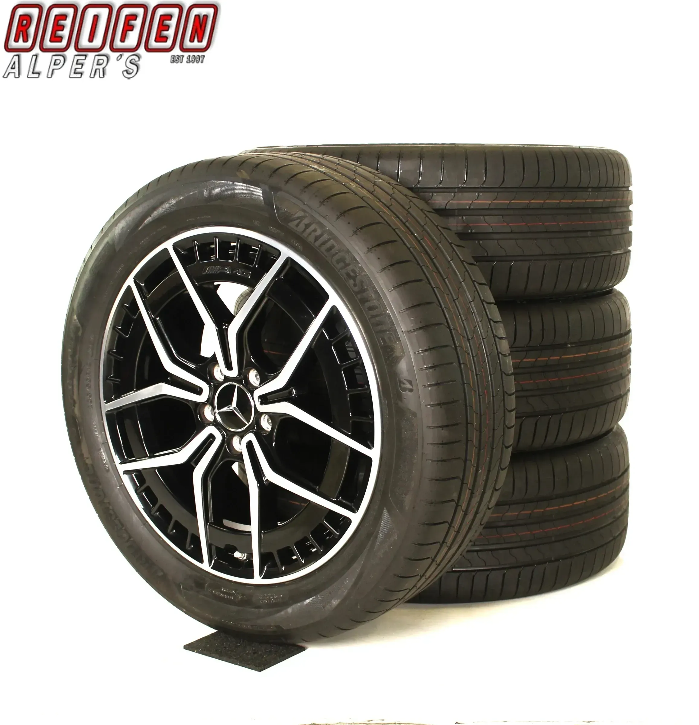 Mercedes EQA H243 EQB X243 AMG 19zoll SOMMERRÄDER + RDKS A2434010500 Schwarz/Silber Original - Bild 1