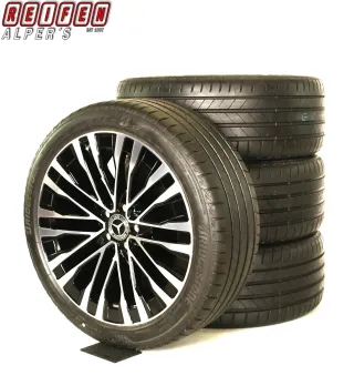 Mercedes S Klasse V223 W223 20zoll SOMMERRÄDER 20 Zoll Vielspeichen + RDKS A2234013700 Schwarz/glanzgedreht Original - Bild 1
