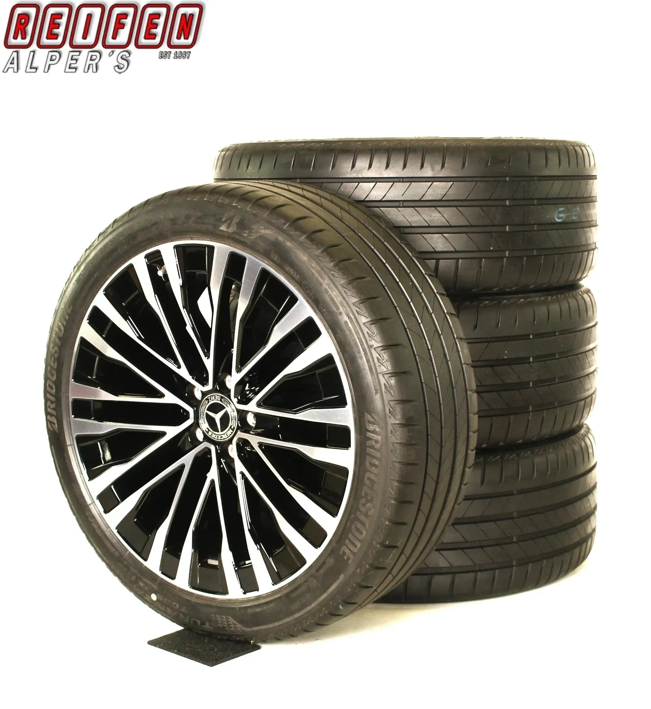 Mercedes S Klasse V223 W223 20zoll SOMMERRÄDER 20 Zoll Vielspeichen + RDKS A2234013700 Schwarz/glanzgedreht Original - Bild 1