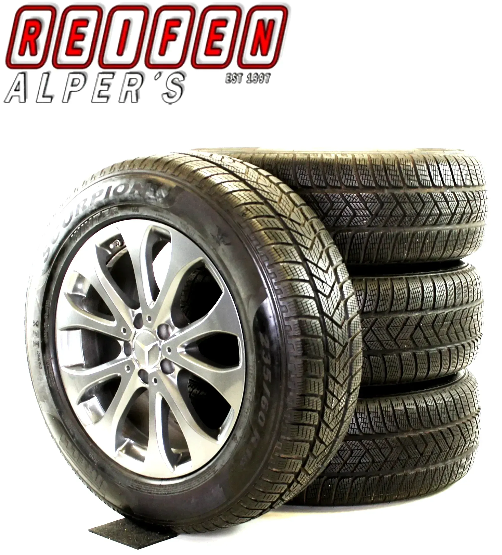 Original Mercedes GLC X253 C253 18 Zoll 10-Speichen-Rad Winterräder + RDKS A2534011500 Grau 7,2MM wie NEU - Bild 1