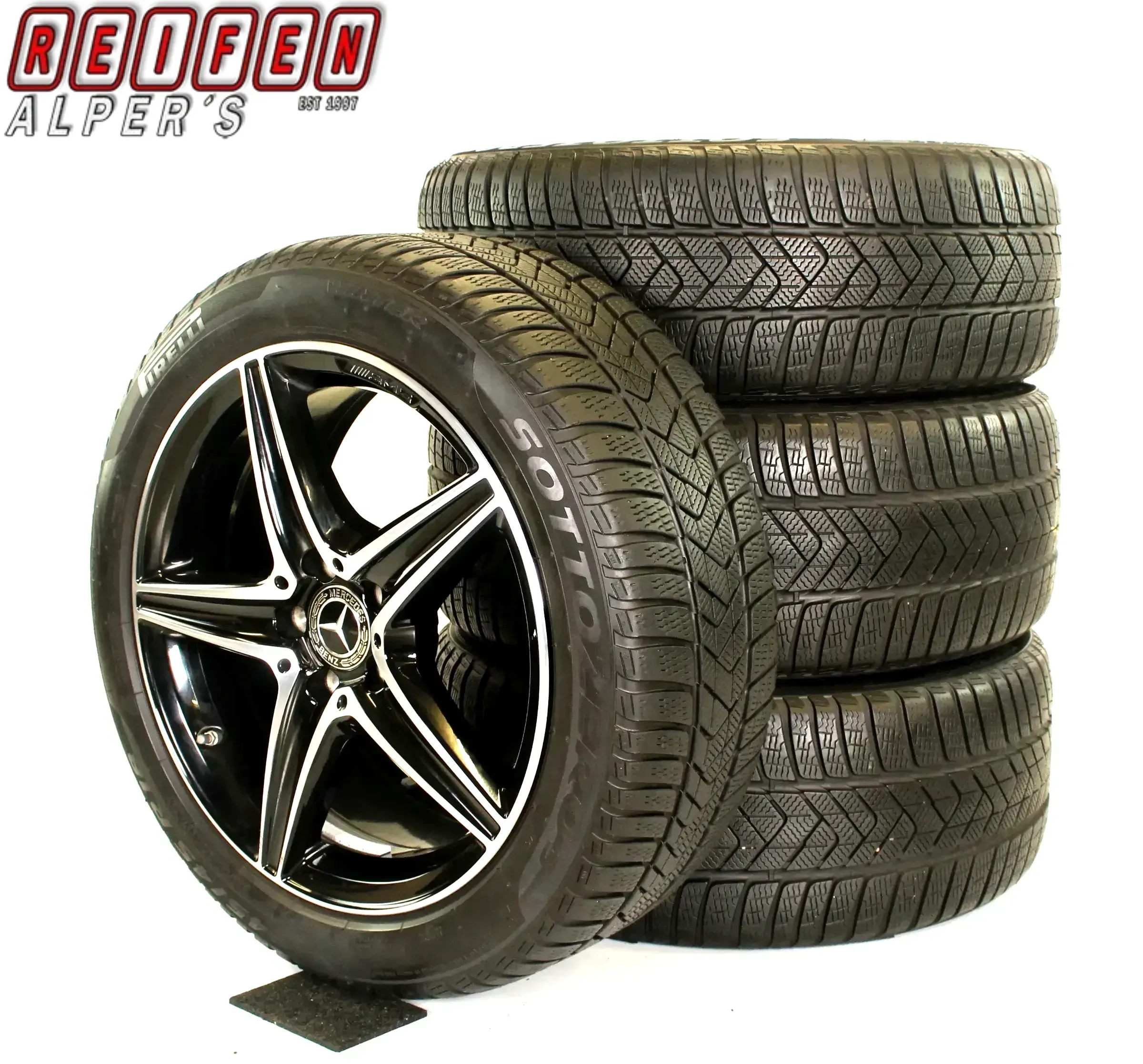 Original Mercedes E Klasse W213 S213 C238 A238 18zoll AMG A2134011800-1900 Winterräder + RDKS  Schwarz E300de - Bild 1