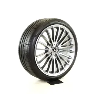 Original Mercedes S Klasse W223 V223 X223 21zoll AMG A2234011700/1800 Sommerräder + RDKS A2234011700/1800 Grau//Hochglanzpoliert - Bild 6
