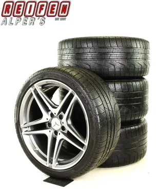 Original Mercedes C Klasse C63 S AMG 19zoll WINTERRÄDER A2054016200/6300 5-Doppelspeichen-Rad + RDKS  Ferricgrey/glanzgedreht - Bild 3