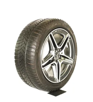 Original Mercedes E Klasse W213 S213 AMG HYBRID 18zoll WINTERRÄDER A2134016300/6400 5 Speichen + RDKS A2134016300 Grau Himalaya / Glanzgedreht. - Bild 4
