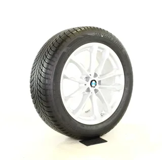 BMW X3 G01 X4 G02 691 6877325 19 Zoll V Speiche Winterräder + RDKS 6877325 Silber Original - Bild 4