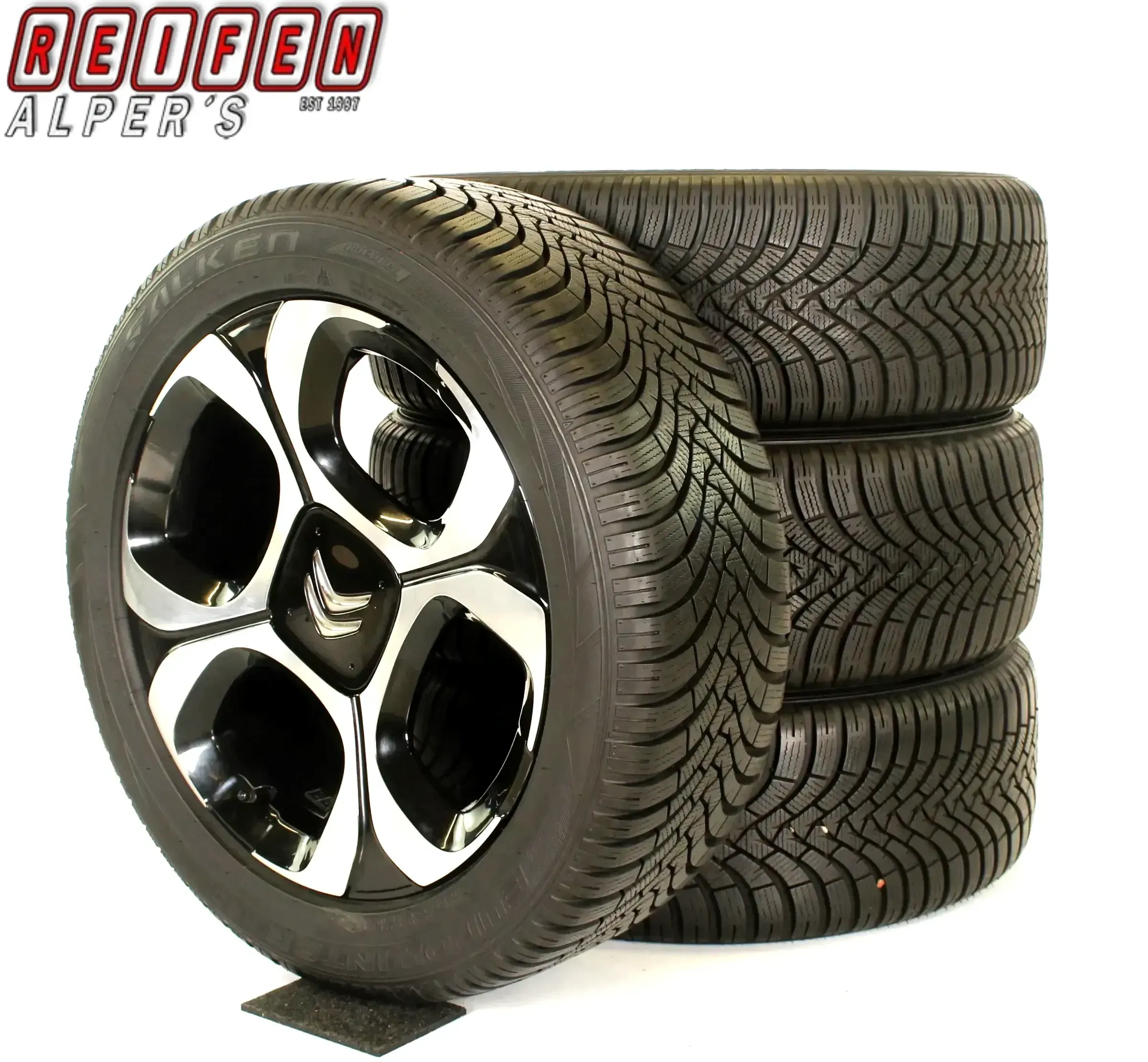 Original CITROEN C3 AIRCROSS 17zoll WINTERRÄDER  13469372 LTR32053 Schwarz//Hochglanzpoliert 8,4mm // 7,8mm - Bild 1