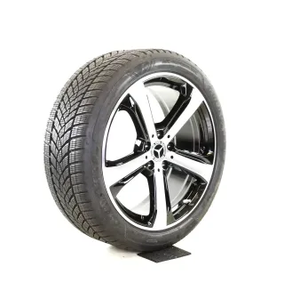 Original Mercedes C Klasse X206 ALL TERRAIN 19zoll WINTERRÄDER A2064015800 5-Arm-Desing Winterräder +rdk  Glanzschwarz-frontgedreht 7,6mm - Bild 6