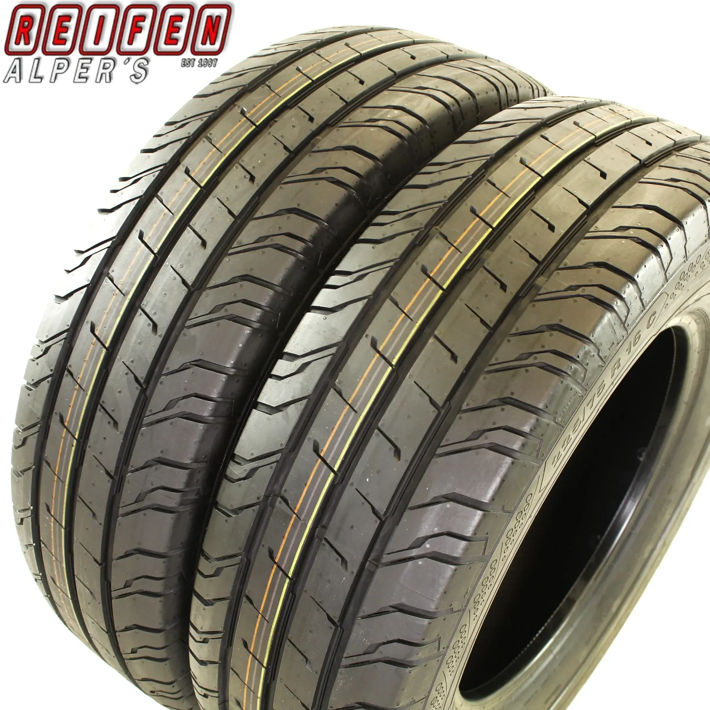 2x Sommerreifen NEU 225/75 R16 121R Continental VAN CONTACT 200 - Bild 1