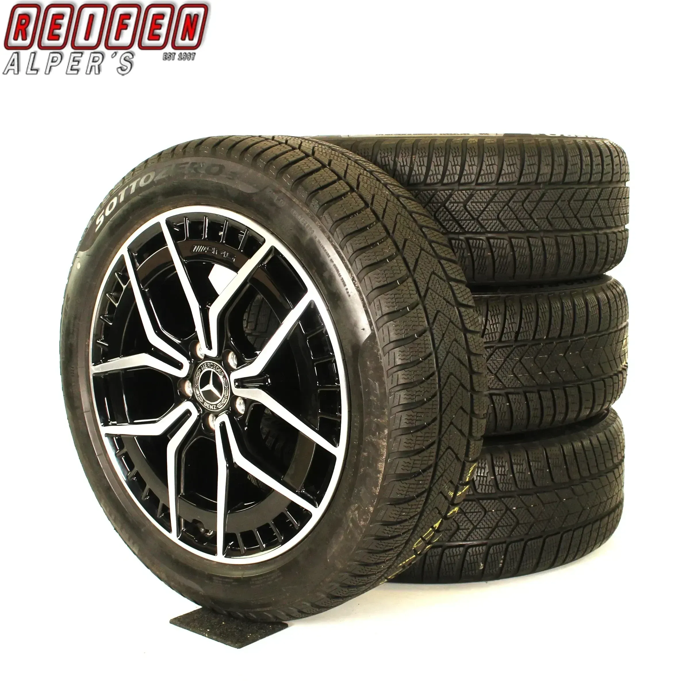 Original Mercedes EQA H243 EQB X243 AMG 19zoll WINTERRÄDER 19 Zoll + RDKS A2434010500 Schwarz/Hochglanzpoliert - Bild 1