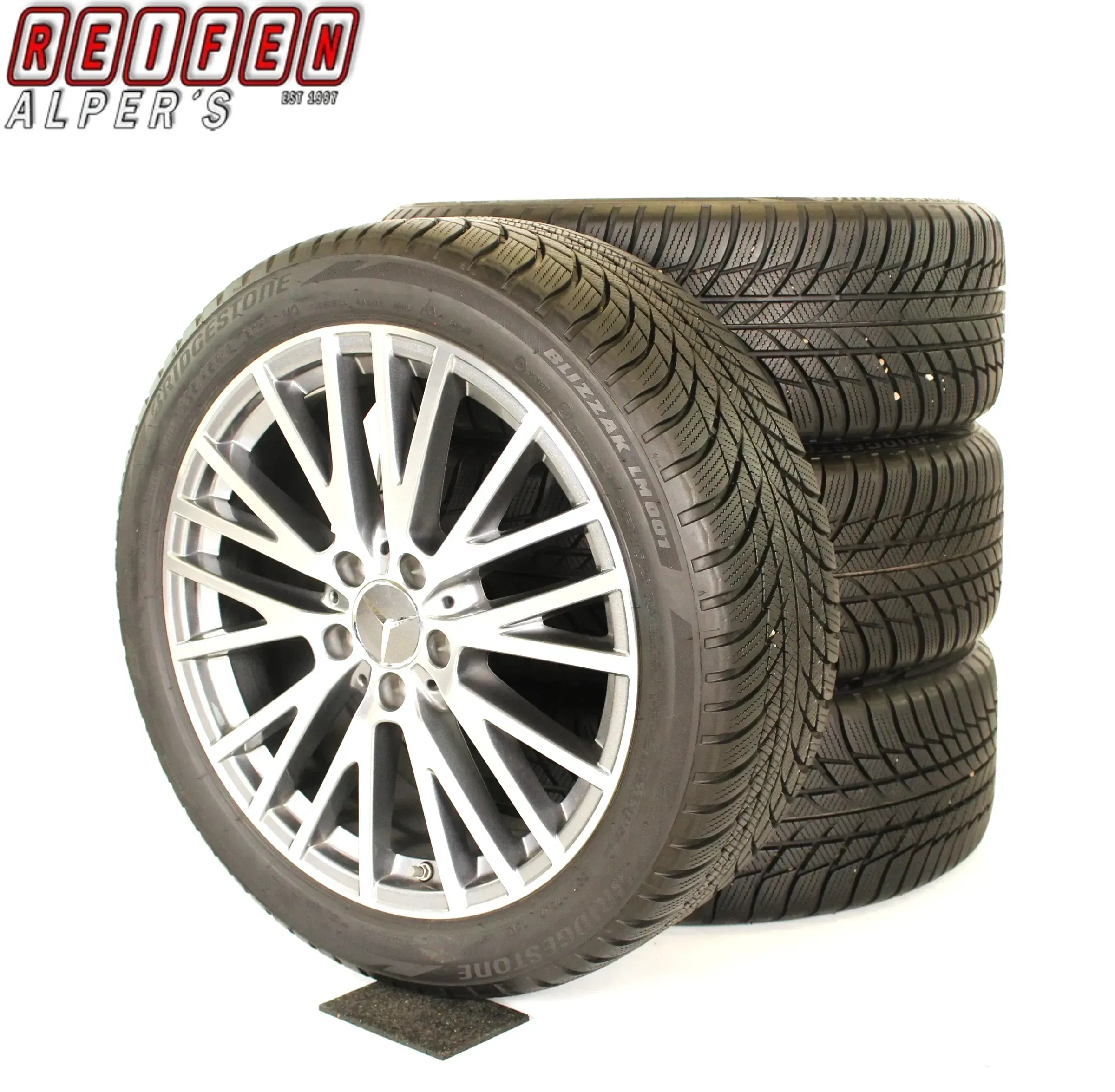 Mercedes A/B/CLA Klasse W177 W247 C118 18 Zoll Y Speichen Winterräder + RDKS A1774010600 Anthrazit/Grau ORIGINAL - Bild 1