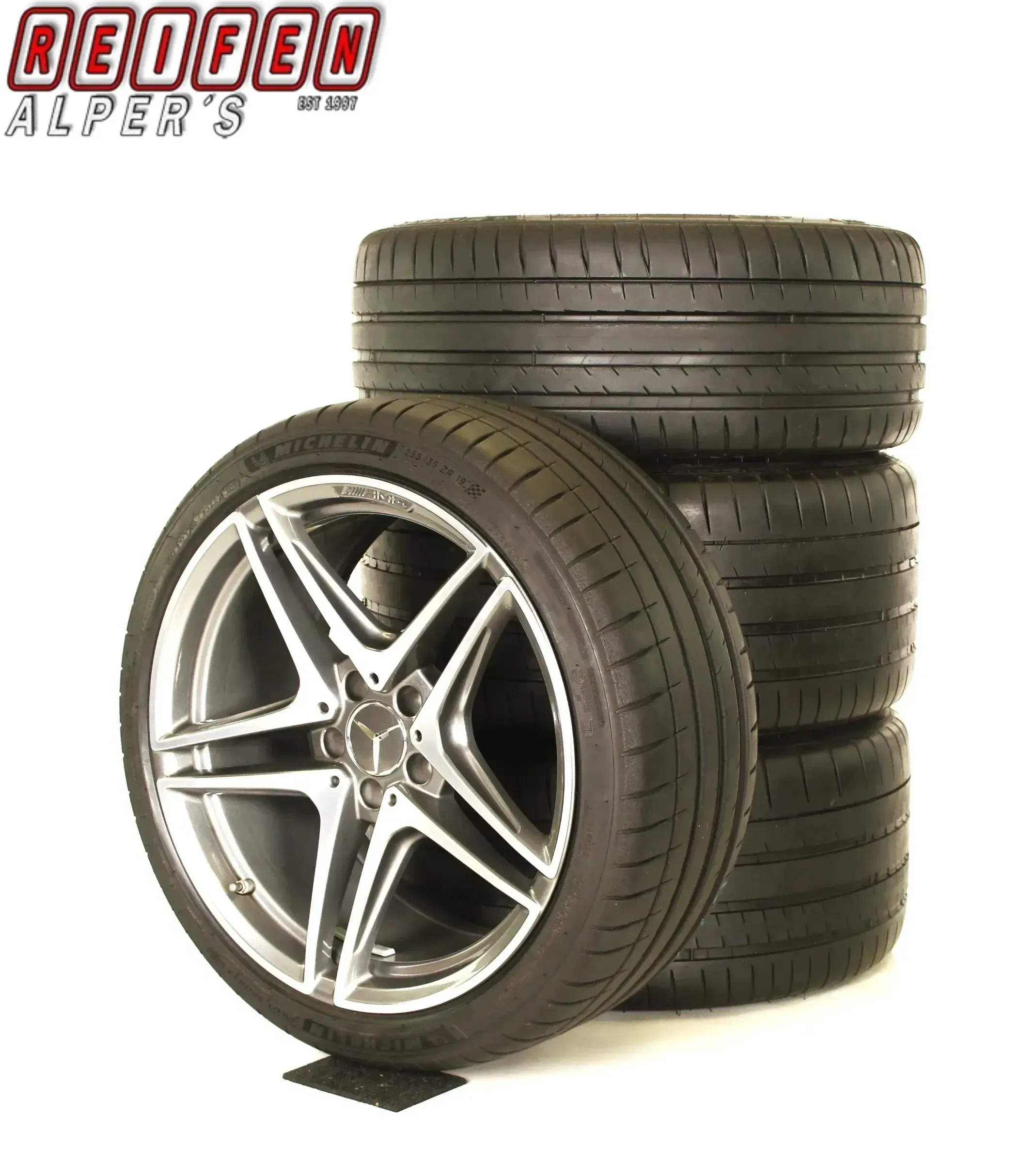 Original Mercedes C Klasse W205 S205 C63 S AMG 19zoll SOMMERRÄDER A2054016200/6300  5-Doppelspeichen-Rad + RDKS  Fe - Bild 1