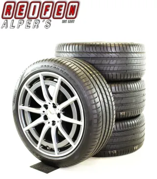Original Mercedes AMG A45 A Klasse W177 CLA45 C118 SOMMERRÄDER 18zoll A1774012100 RDK Mehrspeiche AMG  Himalaya Grau Glanzgedreht - Bild 1