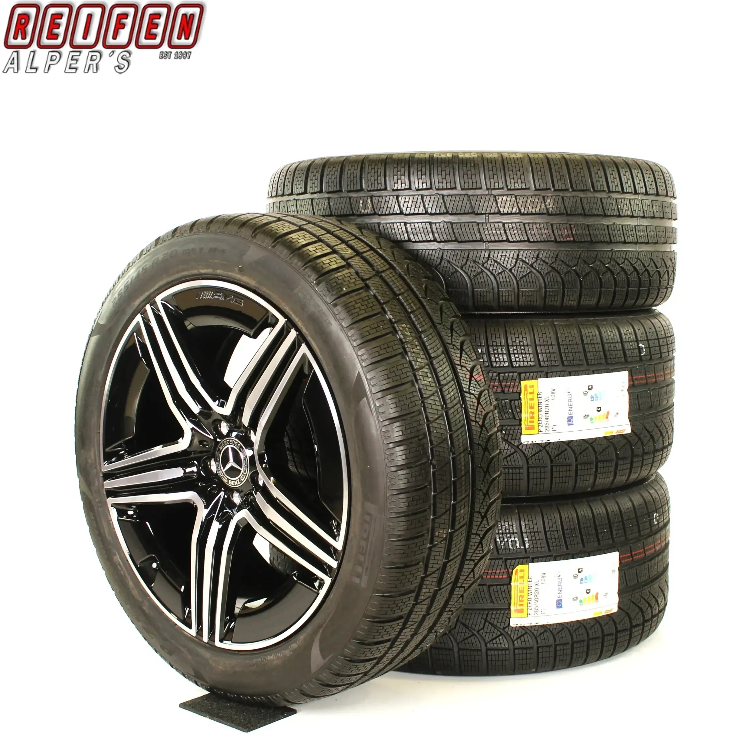 Original Mercedes GLC AMG 20zoll X254 C254 A2544010600-0700  + RDKS Schwarz glanz//Hochglanzpoliert Vollesprofil WINTERRÄDER - Bild 1