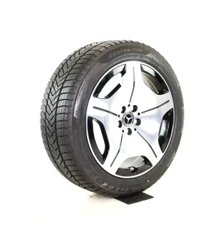 Original Mercedes S Klasse W223 V223 Maybach 19zoll Winterräder 19 Zoll Maybach + RDKS A2234016900 Schwarz, Hochglanzpoliert 7,5mm - Bild 3