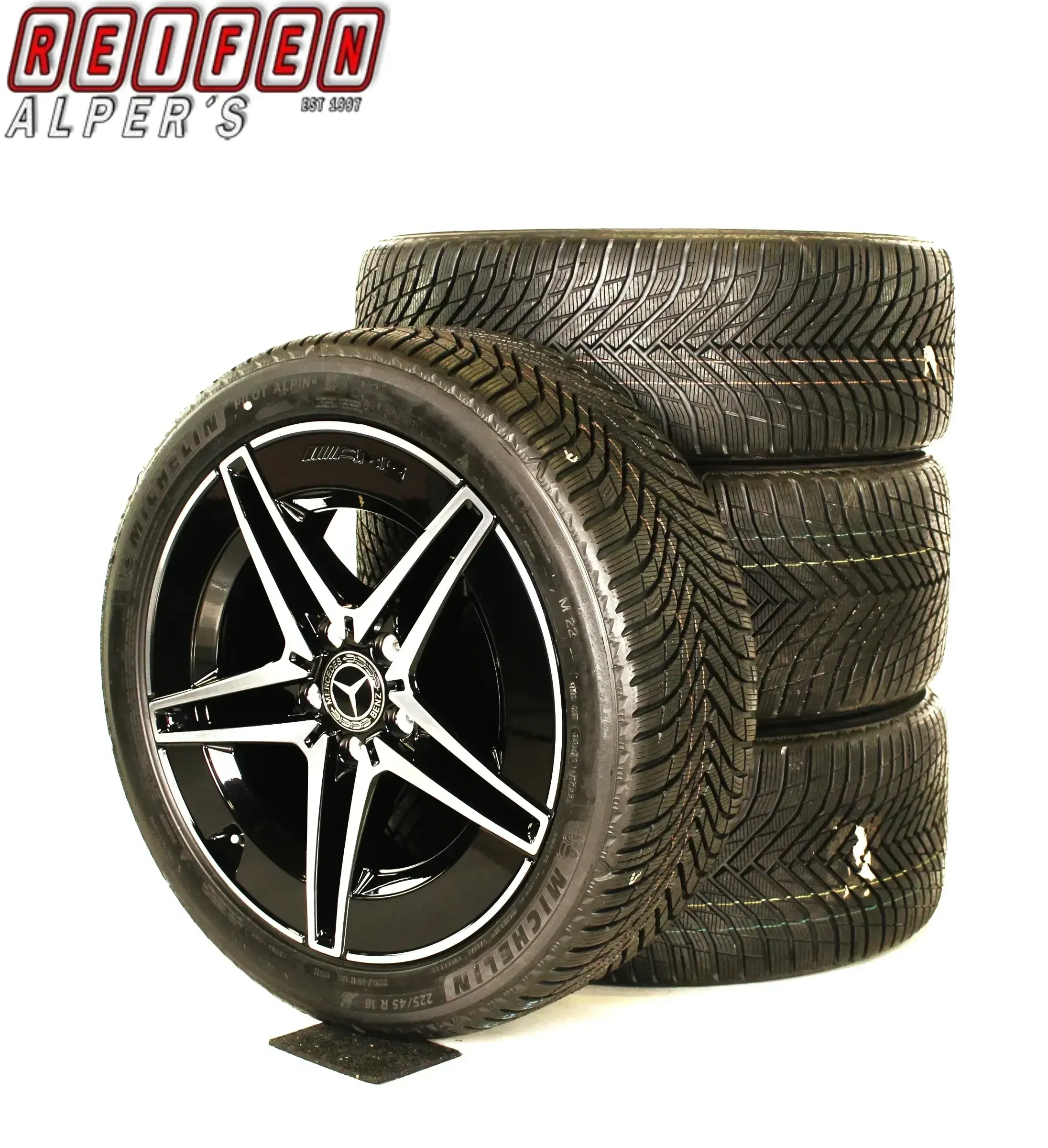 Mercedes AMG C Klasse W206 S206 C300de C300e C400e 18zoll WINTERRÄDER HYBRID - Bild 1