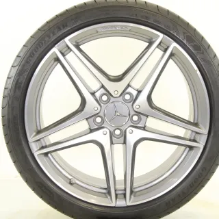 Original Mercedes C Klasse C63 AMG W205 19zoll Sommerräder AMG 5-Doppelspeichen-Rad + RDKS A2054016200 Ferricgrey/glanzgedreht - Bild 6