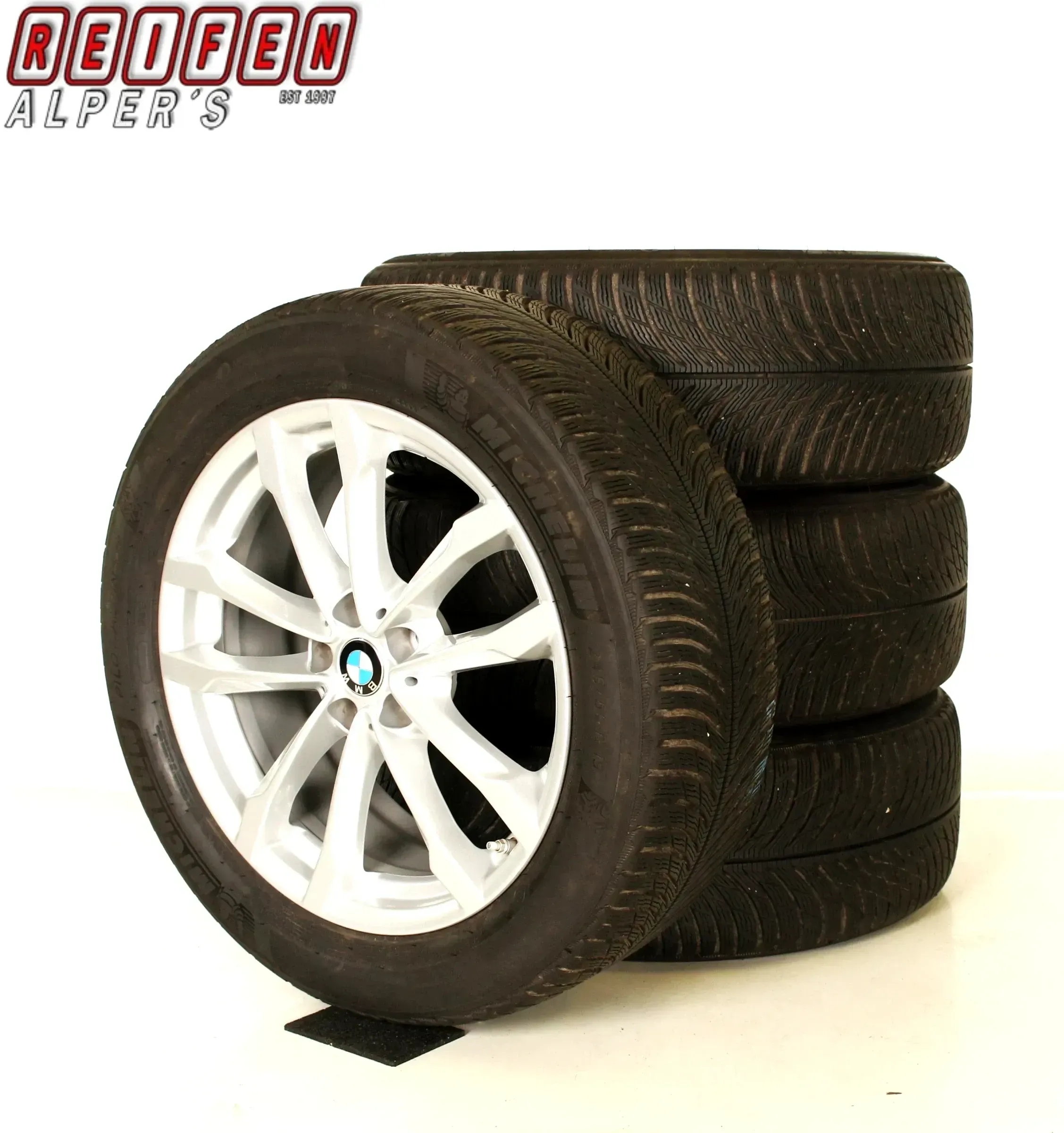 Original BMW X3 G01 X4 G02 691 6877325 19 Zoll V Speiche Winterräder + RDKS 6877325 Silber //6,5mm - Bild 1