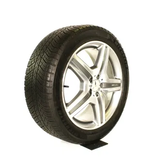 Original Mercedes GLE ML W166 W164 AMG 20zoll WINTERRÄDER A1664010000 5-Speichen + RDKS  grau/glanzgedreht - Bild 5