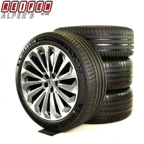 Background image for Original AUDI E-TRON 21zoll SOMMERRÄDER S LINE 4KE601025G SCHMIEDEFELGEN  RDKS 4KE601025G Grau 2xNEU 2x ca,200km gelaufen