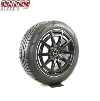Original Mercedes 19zoll GLA/GLB 35 45S H247 X247 AMG A 2474011900 WINTERRÄDER  10-Speichen-Rad Winterräder + RDKS A2474011900 Schwarz Matt /rand glanzgedreht - Bild 1