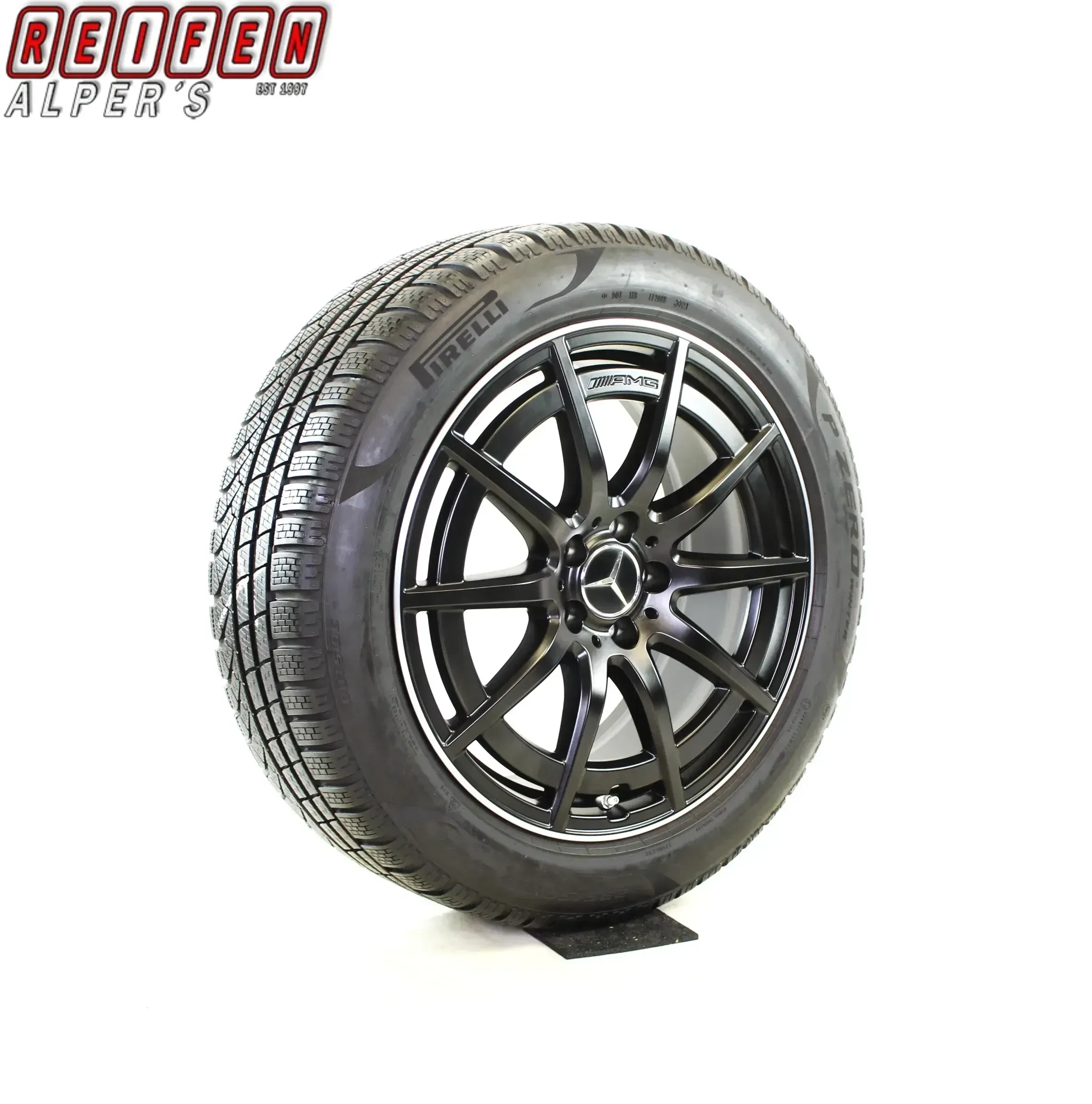 Original Mercedes 19zoll GLA/GLB 35 45S H247 X247 AMG A 2474011900 WINTERRÄDER  10-Speichen-Rad Winterräder + RDKS A2474011900 Schwarz Matt /rand glanzgedreht - Bild 1