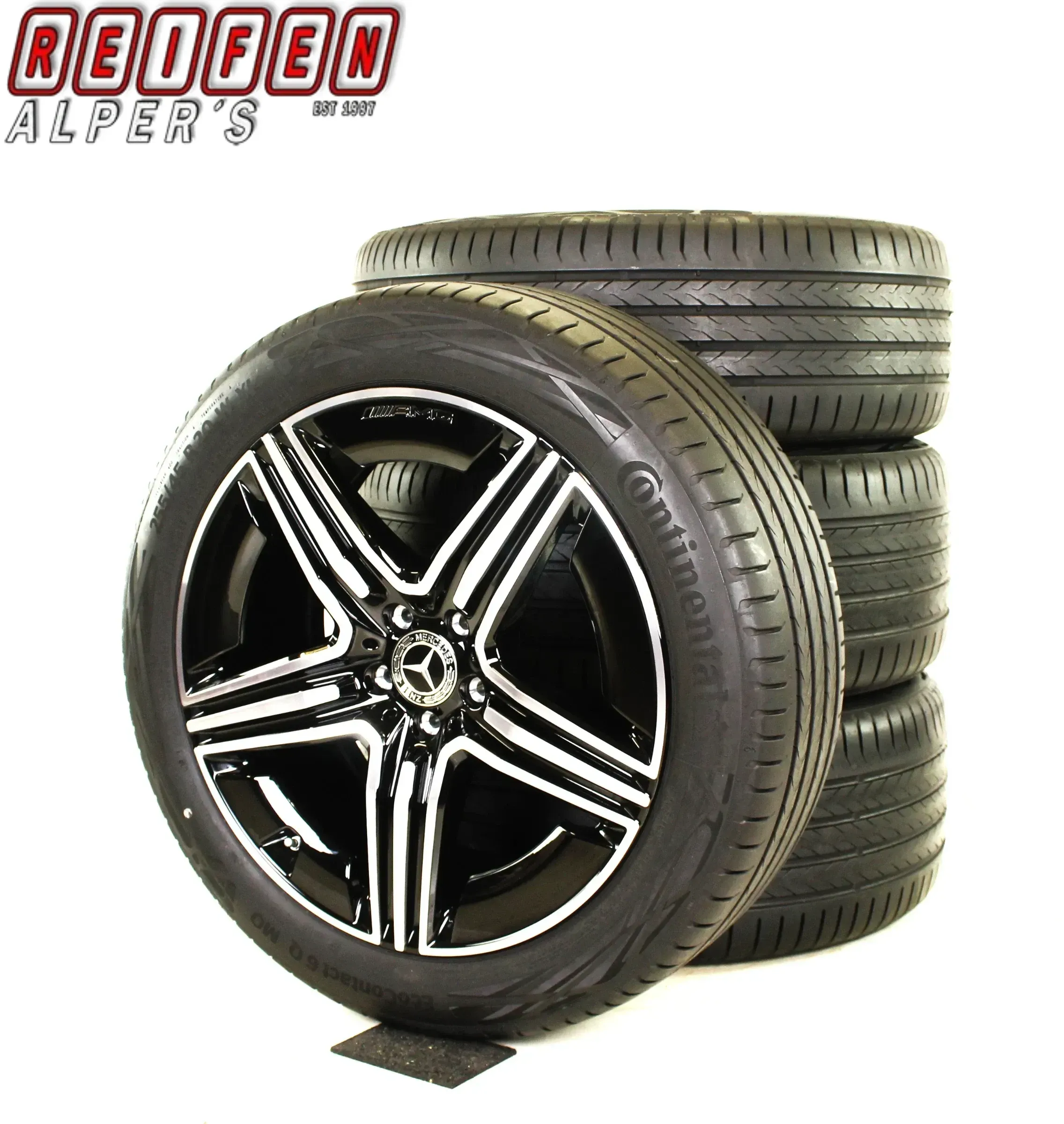 Original Mercedes GLC AMG FELGEN 20zoll X254 C254 A2544010600-0700 Sommerräder + RDKS Schwarz glanz//Hochglanzpoliert vollesprofil - Bild 1