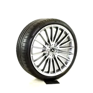 Original Mercedes S Klasse W223 V223 X223 21zoll AMG A2234011700/1800 Sommerräder + RDKS A2234011700/1800 Grau//Hochglanzpoliert - Bild 4