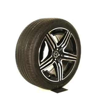Original Mercedes GLC AMG FELGEN 20zoll X254 C254 A2544010600-0700 Sommerräder + RDKS Schwarz glanz//Hochglanzpoliert vollesprofil - Bild 2
